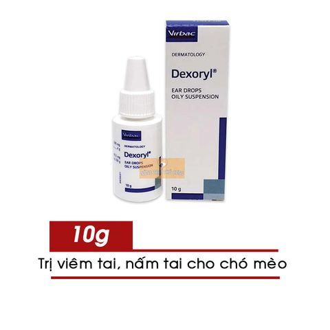  Nhỏ Tai Virbac Dexoryl (Pháp) Trị Viêm Tai Chó Mèo 10g 