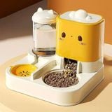  Khay Đựng Thức Ăn Tích Hợp Bình Nước Tự Động Cho Thú Cưng - 29x26x23cm 