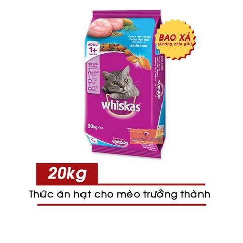  Hạt cho Mèo Lớn Whiskas Xá 20kg - Vị Cá Biển 