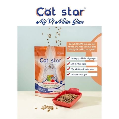  Hạt Cat Star Cho Mèo Mọi Lứa Tuổi - 350g/1kg 