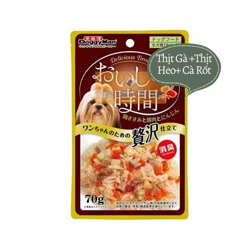  Pate Chó DoggyMan Súp Dinh Dưỡng Rau Củ - 70gr - Nhiều vị 