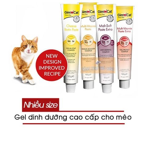  [HÀNG NỘI ĐỊA] Gel Gimcat Multi Vitamin Bổ Sung Vitamin Cho Mèo 50/100/200g 