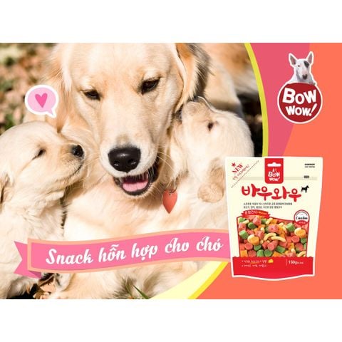  Bánh Snack Thưởng Hỗn Hợp Chó Bowwow - Hàn Quốc 150g/350g 