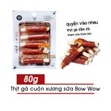 Thịt Gà/ Heo Cuộn Thanh Sữa Bowwow Hàn Quốc 80g 