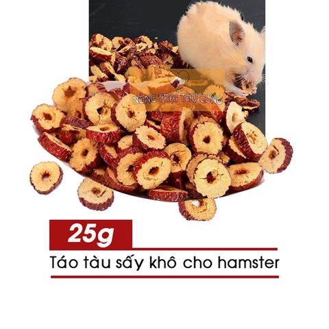  Táo Tàu Sấy Khô Cho Hamster 25g/ Táo Lát Cho Hamster, Thỏ, Bọ, Sóc 