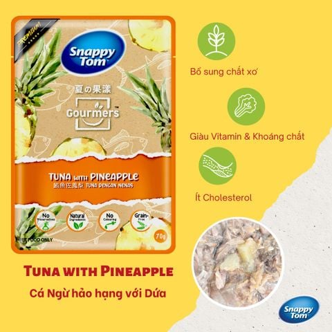  [HOT] Pate Snappy Tom Trái Cây Mix Cá Ngừ Cao Cấp 70g - Đủ 8 Vị 