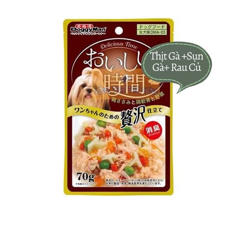  Pate Chó DoggyMan Súp Dinh Dưỡng Rau Củ - 70gr - Nhiều vị 