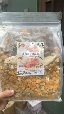  [Túi 500g] Thịt cá sấy khô cho chó mèo - Nhiều loại 