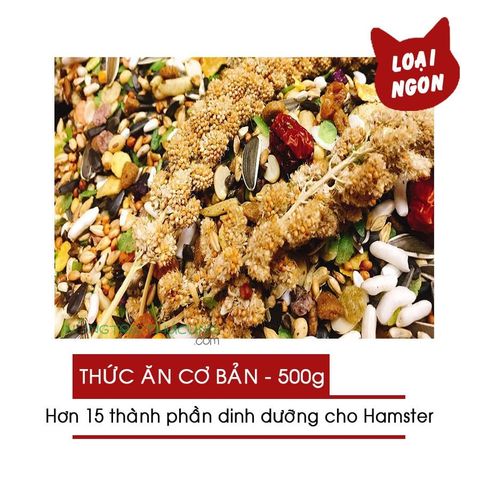  Thức Ăn Ngũ Cốc Hamster - Gói 500gr - Loại Ngon/Cơ bản 