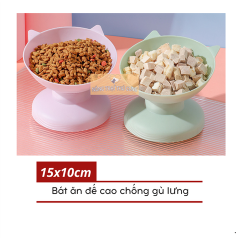  Bát Ăn Đế Cao Chống Gù Lưng Cho Thú Cưng (Có Thể Tháo Rời) 