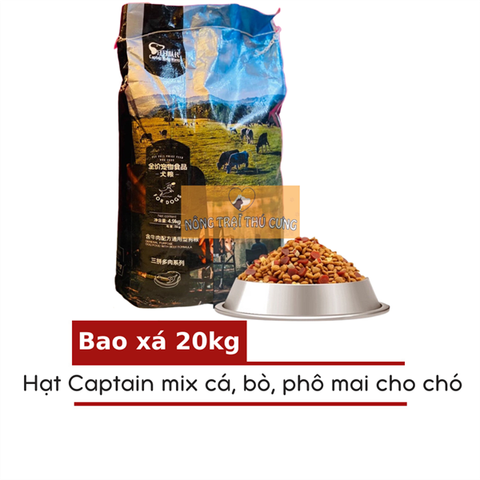  Hạt Cho Chó Captain (Mix Bò, Cá, Phô Mai,...) Phù Hợp Mọi Độ Tuổi, Mọi Giống Chó 