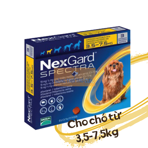  Viên NexGard SPECTRA Trị Nội Ngoại Ký Sinh Trùng Cho Chó 