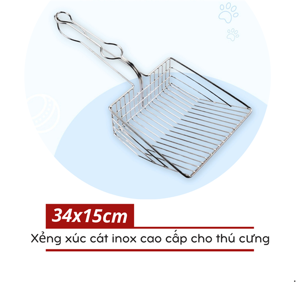 Xẻng Xúc Cát Inox Cao Cấp Cho Mèo - 34cm – Nông Trại Thú Cưng