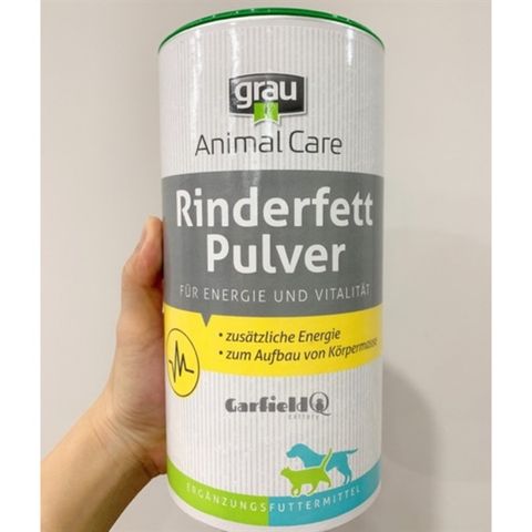  Mỡ Bò GRAU RINDERFETT PULVER 400g - Cấp Năng Lượng Cho Mèo Mang Thai, Gầy, Ốm Yếu 