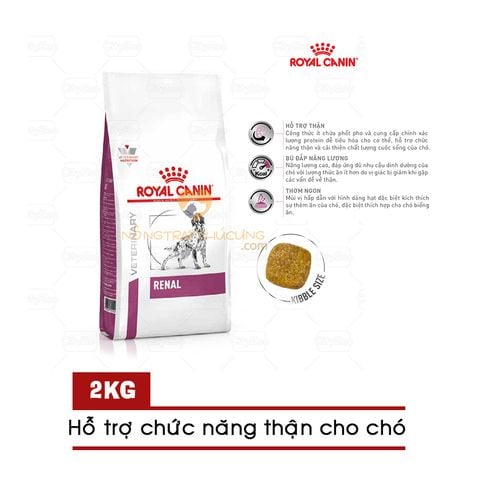  Hạt Chó ROYAL CANIN RENAL CANINE - HỖ TRỢ CHỨC NĂNG THẬN 2KG 