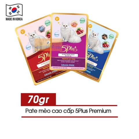  Pate Cho Mèo 5Plus Premium (Cao Cấp Grain Free) 70g 