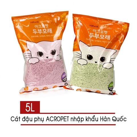  Cát vệ sinh/Cát đậu phụ Pura ACROPET 5L (2 mùi) 