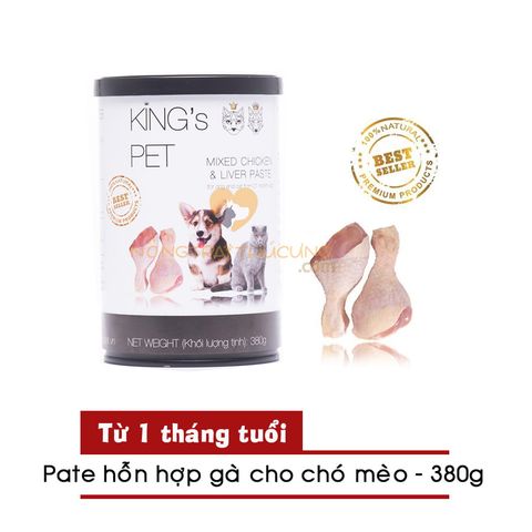  Pate Chó Mèo KING'S PET - 380gr - Nhiều vị 