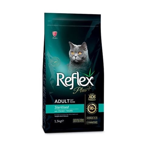  Hạt Cho Mèo Triệt Sản Reflex Sterilised Plus Gói 1.5KG 