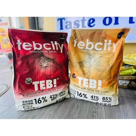  [BAO 9KG] Hạt Cho Mèo Mix Thịt Sấy Teb City - Đủ Vị 