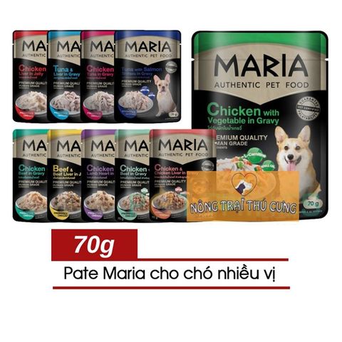  Pate Maria Cao Cấp Cho Chó Gói 70g (Best Seller Thái Lan) 