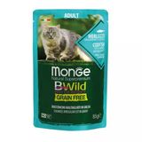  Pate Cho Mèo Trưởng Thành Monge Bwild Gói 85gr 