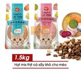  Hạt Cho Mèo Wanpy Happy100 1.5kg (Có Mix Thịt Sấy) 