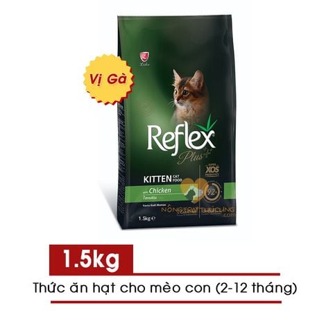  Hạt Cho Mèo Con Reflex Plus Kitten - Vị Gà - 1.5kg/8kg 