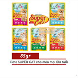  Pate Super Cat Cho Mèo Con & Mèo Trưởng Thành, Bổ Sung Taurine - 400gr 