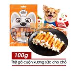 Snack Thịt Gà Cuộn Sữa Cho Chó TaoTaoPet - 100g 
