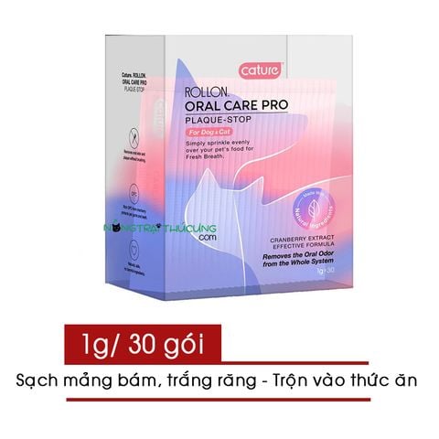  Bột Vệ Sinh Răng Miệng Chó Mèo - Cature ORAL CARE PRO PLAQUE-STOP (1g x 30gói) 