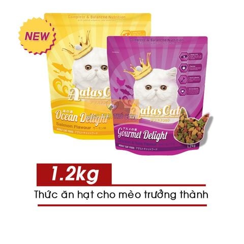  Hạt Aatas Gourmer Delight Cho Mèo Trưởng Thành 1.2kg - Nhiều vị 