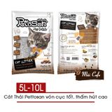  Cát Vệ Sinh Mèo Pettosan 5L/10L -Vốn Cục Tốt, Thấm Hút Cao - Nhiều Mùi 