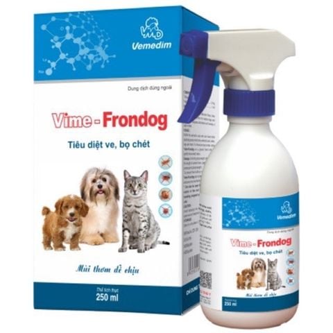  Thuốc xịt ve rận bọ chét chó mèo Vime Frondog 