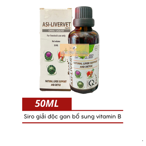  Siro ASI-LIVERVET Giải Độc Gan, Bổ Sung Các Vitamin Nhóm B Cho Chó Mèo 