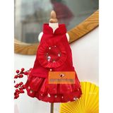  Đồ Tết - Áo Dài Tết Cho Chó Mèo (Vải Cao Cấp) Không Kèm Quần 