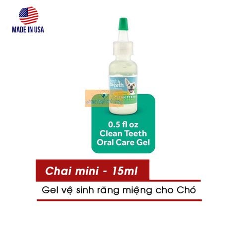  [Size Mini] Gel Vệ Sinh Răng Miệng Chó Mèo TropiClean 15ml (USA) 