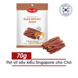  Thức Ăn Vặt - Bánh Thưởng Thịt Vịt Sấy Nguyên Miếng Cho Chó 70g Bowwow Hàn Quốc - [Nông Trại Thú Cưng] 