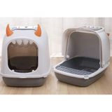  Nhà vệ sinh nắp đậy tai sừng cho mèo (tặng kèm xẻng) - 46*36*43cm 