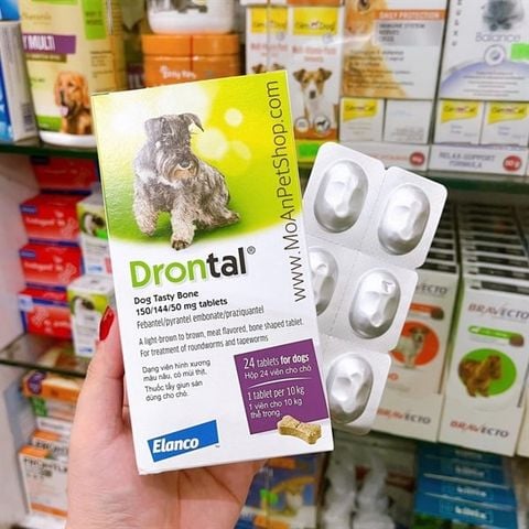  [1 Viên] Viên Tẩy Giun Sán Drontal Cho Chó - DATE T6/2025 