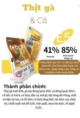  [BAO 9KG] Hạt Cho Mèo Mix Thịt Sấy Teb City - Đủ Vị 