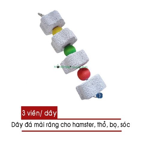  Dây đá mài răng cho Hamster, Thỏ, Bọ,... (3 viên) 