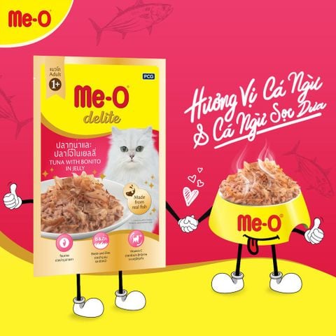  Pate Cho Mèo Me-O Delite (Cao Cấp) Gói 70Gr Đủ 6 vị 