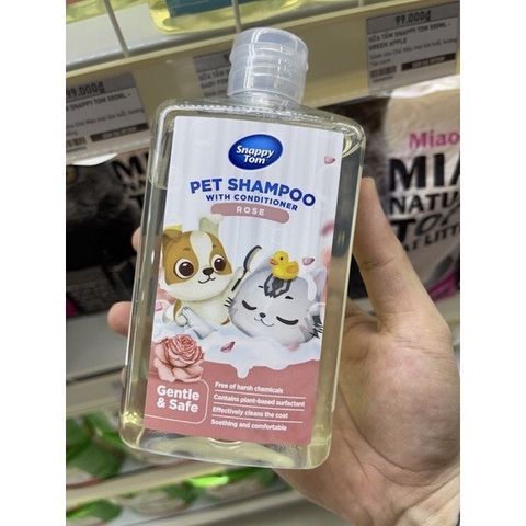  Sữa Tắm Snappy Tom Cho Chó Mèo 500ml - Dưỡng Lông, Thơm Lâu 
