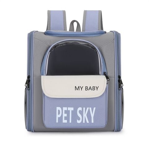  Balo Vận Chuyển Thú Cưng Pet Sky 38x34x27cm - Balo Cửa Trên Hình Vuông Thoáng Khí - Dưới 8kg 