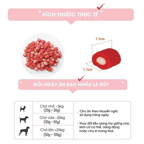  Bánh thưởng Bowwow phô mai cuộn cho chó 120g - Nhiều vị 