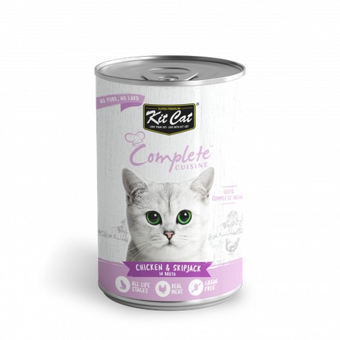  Pate Cho Mèo Kitcat - Kit Cat Complete Cuisine Lon 150gr - Nhiều Vị 