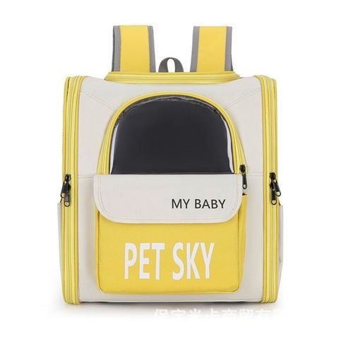  Balo Vận Chuyển Thú Cưng Pet Sky 38x34x27cm - Balo Cửa Trên Hình Vuông Thoáng Khí - Dưới 8kg 