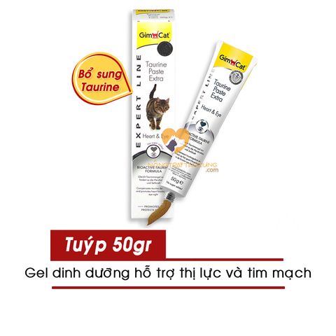  Gel Dinh Dưỡng GIMCAT Cho Mèo Hỗ Trợ Thị Lực Và Tim Mạch - GimCat Taurine Paste Extra - Heart&Eye 50Gr/Tuýp 