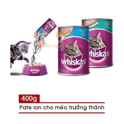  Pate Mèo WHISKAS - Lon 400gr - Nhiều Vị 